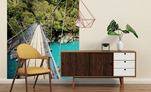 Dimex Wooden Bridge Wall Mural 225x250cm 3 Panels Ambiance | Yourdecoration.co.uk