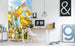 Dimex Yellow Flowers Wall Mural 150x250cm 2 Panels Ambiance | Yourdecoration.co.uk