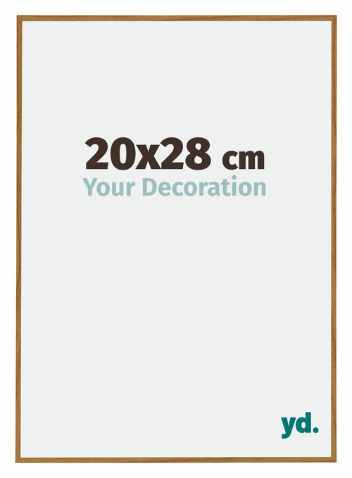 Evry Plastic Photo Frame 20x28cm Beech Light Front Size | Yourdecoration.co.uk