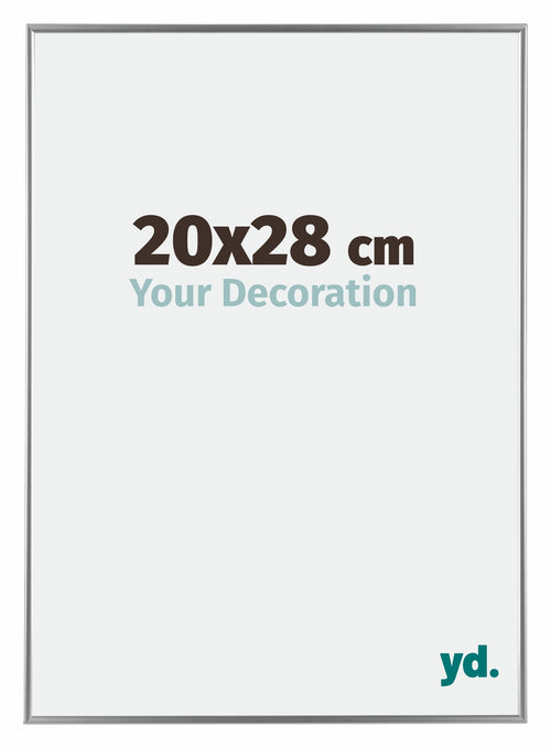 Evry Plastic Photo Frame 20x28cm Silver Front Size | Yourdecoration.co.uk