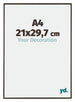 Evry Plastic Photo Frame 21x29 7cm A4 Anthracite Front Size | Yourdecoration.co.uk
