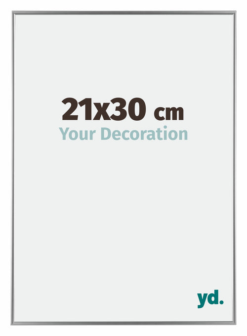 Evry Plastic Photo Frame 21x30cm Silver Front Size | Yourdecoration.co.uk