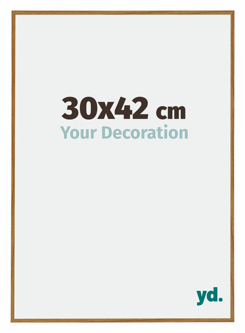 Evry Plastic Photo Frame 30x42cm Beech Light Front Size | Yourdecoration.co.uk