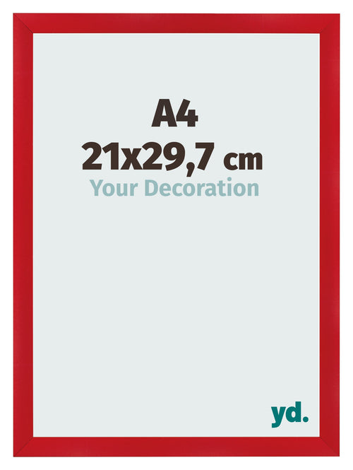 Photo Frame A4 - 21x29,7 cm - Red - MDF - Pisa