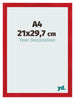 Photo Frame A4 - 21x29,7 cm - Red - MDF - Pisa