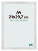 Photo Frame A4 - 21x29,7 cm - Silver Matte - MDF - Pisa