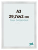 Photo Frame A3 - 29,7x42 cm - Silver Matte - MDF - Pisa