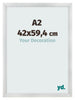 Photo Frame A2 - 42x59,4 cm - Silver Matte - MDF - Pisa