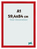 Photo Frame A1 - 59,4x84 cm - Red - MDF - Pisa