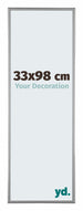 Kent Aluminium Photo Frame 33x98cm Platinum Front Size | Yourdecoration.co.uk
