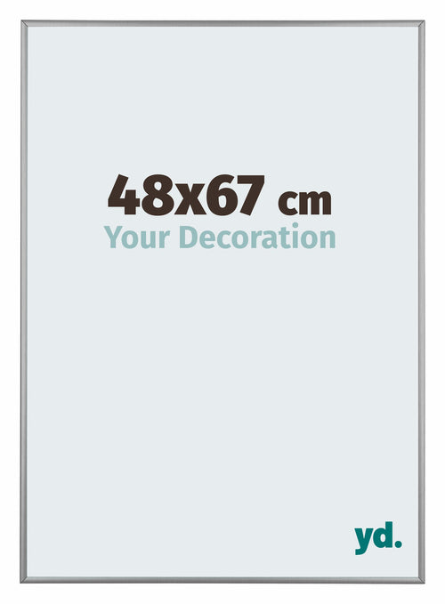 Kent Aluminium Photo Frame 48x67cm Platinum Front Size | Yourdecoration.co.uk