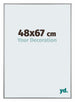 Kent Aluminium Photo Frame 48x67cm Platinum Front Size | Yourdecoration.co.uk