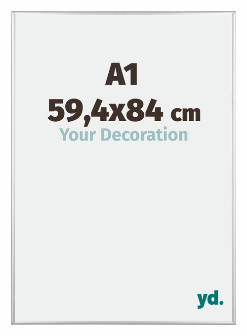 Kent Aluminium Photo Frame 59 4x84cm A1 Silver High Gloss Front Size | Yourdecoration.co.uk