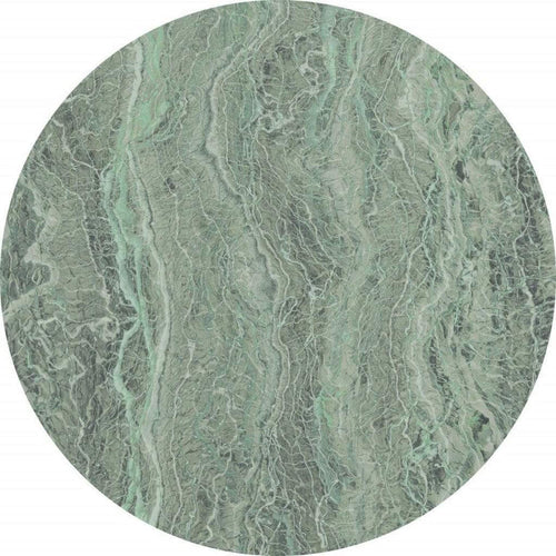 Komar Green Marble Wall Mural 125x125cm Round | Yourdecoration.co.uk