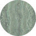 Komar Green Marble Wall Mural 125x125cm Round | Yourdecoration.co.uk