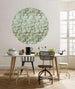 Komar Greenery Wall Mural 125x125cm Round Ambiance | Yourdecoration.co.uk