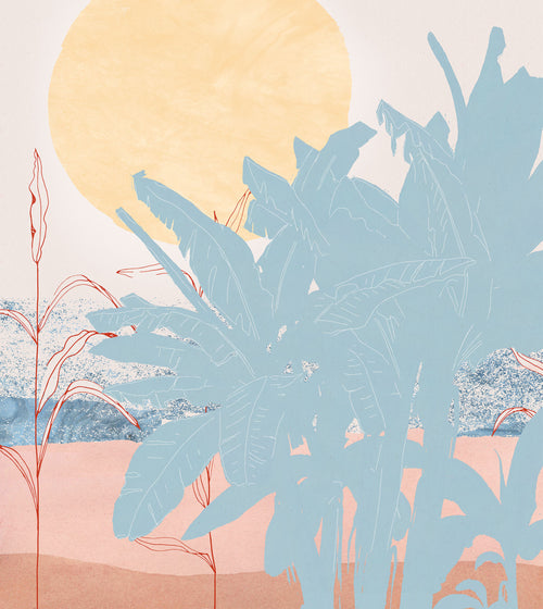 Komar Non Woven Wall Mural Inx5 019 Banana Leaves | Yourdecoration.co.uk