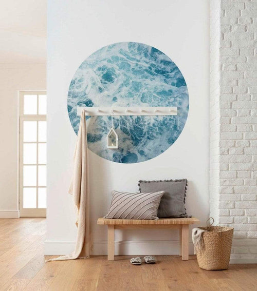 Komar Ocean Twist Wall Mural 125x125cm Round Ambiance | Yourdecoration.co.uk
