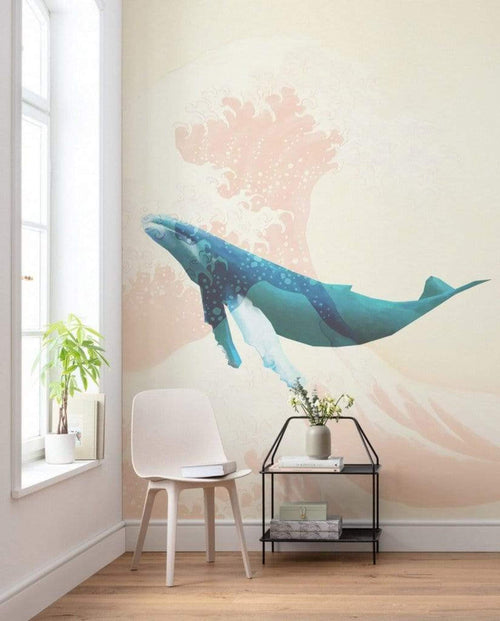 Komar Whale Voyage Non Woven Wall Mural 200x280cm 4 Panels Ambiance | Yourdecoration.co.uk