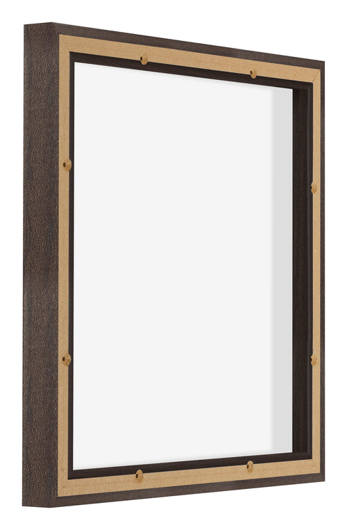 Lyon MDF Canvas Floater Frame 1 1 Oak Dark Back Oblique | Yourdecoration.co.uk