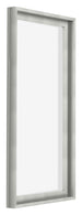Lyon MDF Canvas Floater Frame 1 2 Silver Matte Front Oblique | Yourdecoration.co.uk