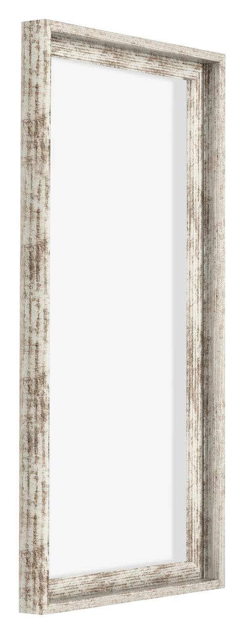 Lyon MDF Canvas Floater Frame 1 2 White Vintage Front Oblique | Yourdecoration.co.uk