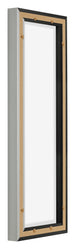 Lyon MDF Canvas Floater Frame 1 3 Black Matte Back Oblique | Yourdecoration.co.uk
