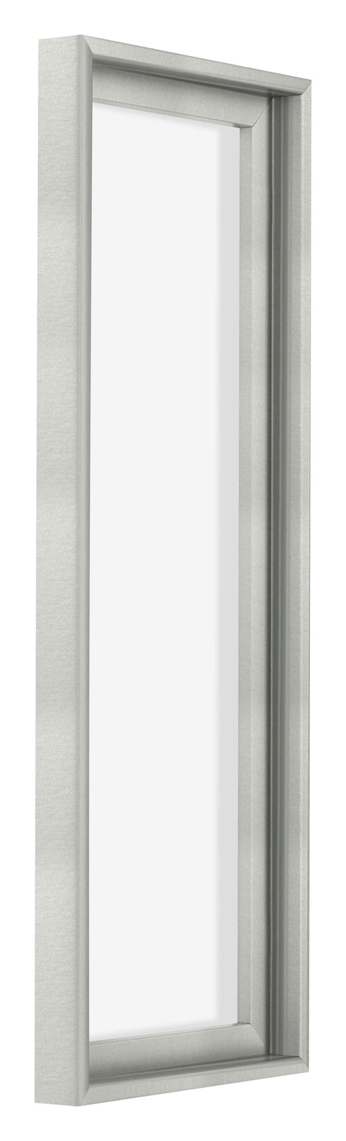 Lyon MDF Canvas Floater Frame 1 3 Silver Matte Front Oblique | Yourdecoration.co.uk