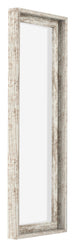 Lyon MDF Canvas Floater Frame 1 3 White Vintage Front Oblique | Yourdecoration.co.uk