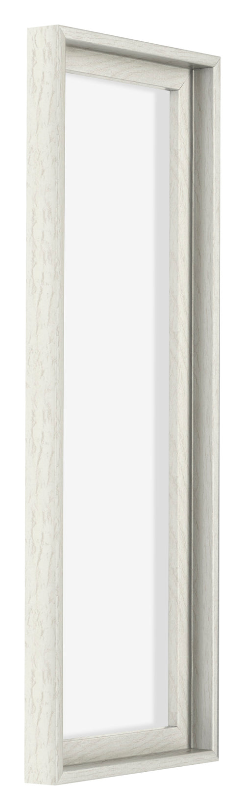 Lyon MDF Canvas Floater Frame 1 3 White Wash Front Oblique | Yourdecoration.co.uk