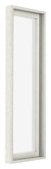 Lyon MDF Canvas Floater Frame 1 3 White Wash Front Oblique | Yourdecoration.co.uk