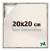 Lyon MDF Canvas Floater Frame 20x20cm White Vintage Voorzijde Maat | Yourdecoration.co.uk