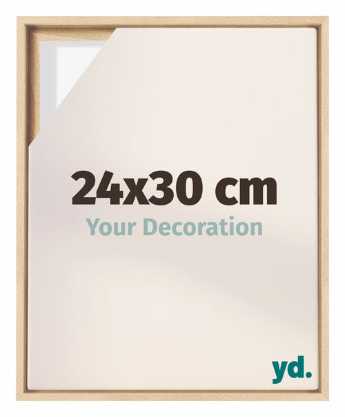 Lyon MDF Canvas Floater Frame 24x30cm Beech Front Size | Yourdecoration.co.uk
