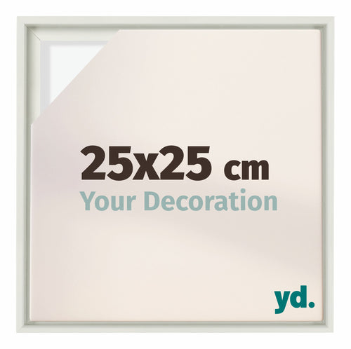 Lyon MDF Canvas Floater Frame 25x25cm White Matte Front Size | Yourdecoration.co.uk
