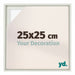 Lyon MDF Canvas Floater Frame 25x25cm White Matte Front Size | Yourdecoration.co.uk