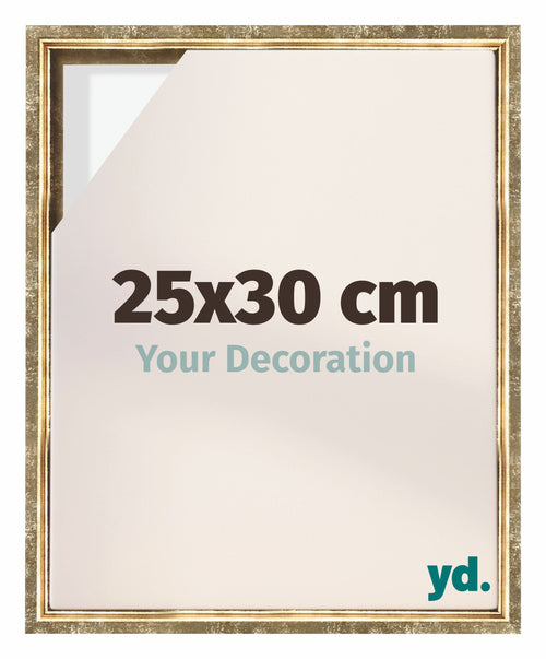 Lyon MDF Canvas Floater Frame 25x30cm Gold Antique Front Size | Yourdecoration.co.uk