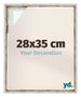 Lyon MDF Canvas Floater Frame 28x35cm White Vintage Voorzijde Maat | Yourdecoration.co.uk