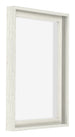 Lyon MDF Canvas Floater Frame 3 4 White Wash Front Oblique | Yourdecoration.co.uk