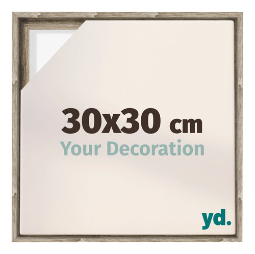 Lyon MDF Canvas Floater Frame 30x30cm Sonoma Oak Voorzijde Maat | Yourdecoration.co.uk