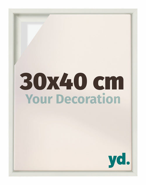 Lyon MDF Canvas Floater Frame 30x40cm White Matte Front Size | Yourdecoration.co.uk