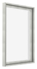 Lyon MDF Canvas Floater Frame 4 5 Silver Matte Front Oblique | Yourdecoration.co.uk