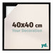 Lyon MDF Canvas Floater Frame 40x40cm Black Matte Front Size | Yourdecoration.co.uk