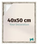 Lyon MDF Canvas Floater Frame 40x50cm White Vintage Voorzijde Maat | Yourdecoration.co.uk