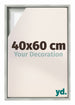 Lyon MDF Canvas Floater Frame 40x60cm Silver Matte Front Size | Yourdecoration.co.uk