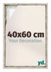 Lyon MDF Canvas Floater Frame 40x60cm White Vintage Voorzijde Maat | Yourdecoration.co.uk
