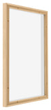 Lyon MDF Canvas Floater Frame 5 7 Beech Back Oblique | Yourdecoration.co.uk