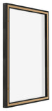 Lyon MDF Canvas Floater Frame 5 7 Black Matte Back Oblique | Yourdecoration.co.uk
