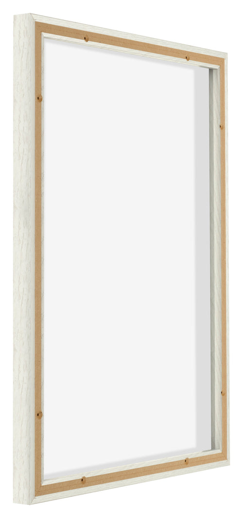 Lyon MDF Canvas Floater Frame 5 7 White Wash Back Oblique | Yourdecoration.co.uk