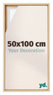 Lyon MDF Canvas Floater Frame 50x100cm Beech Front Size | Yourdecoration.co.uk