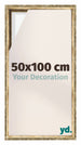 Lyon MDF Canvas Floater Frame 50x100cm Gold Antique Front Size | Yourdecoration.co.uk